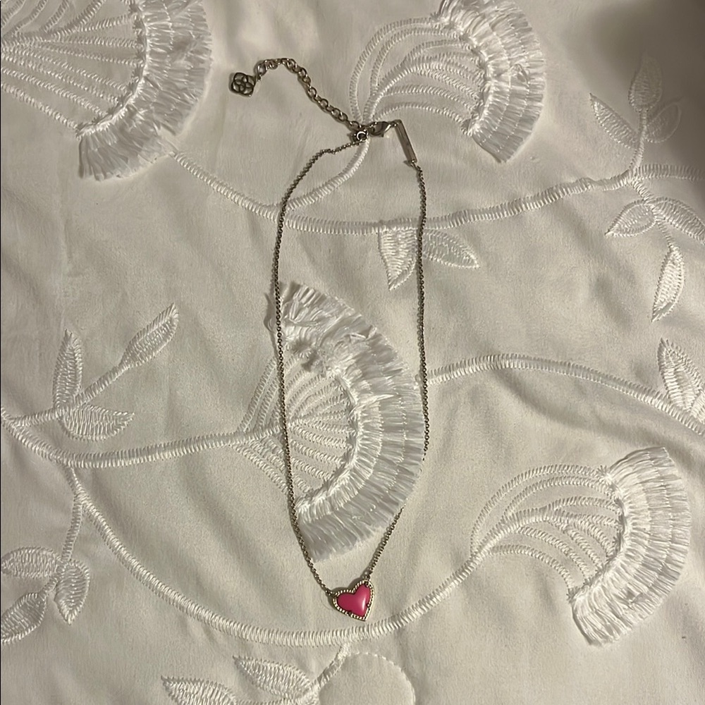 Pink Heart Pendant Necklace
